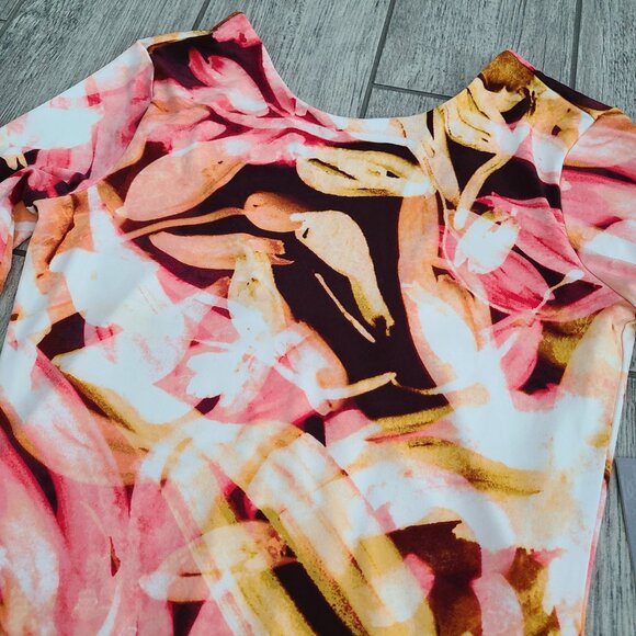 Jennifer Lopez Collection Women's Vibrant Long Sleeve Bodycon Dress Size S NWT - Picture 6 of 16